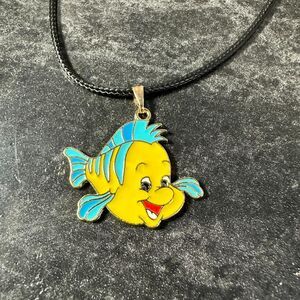 Little Mermaid Flounder Character Necklace